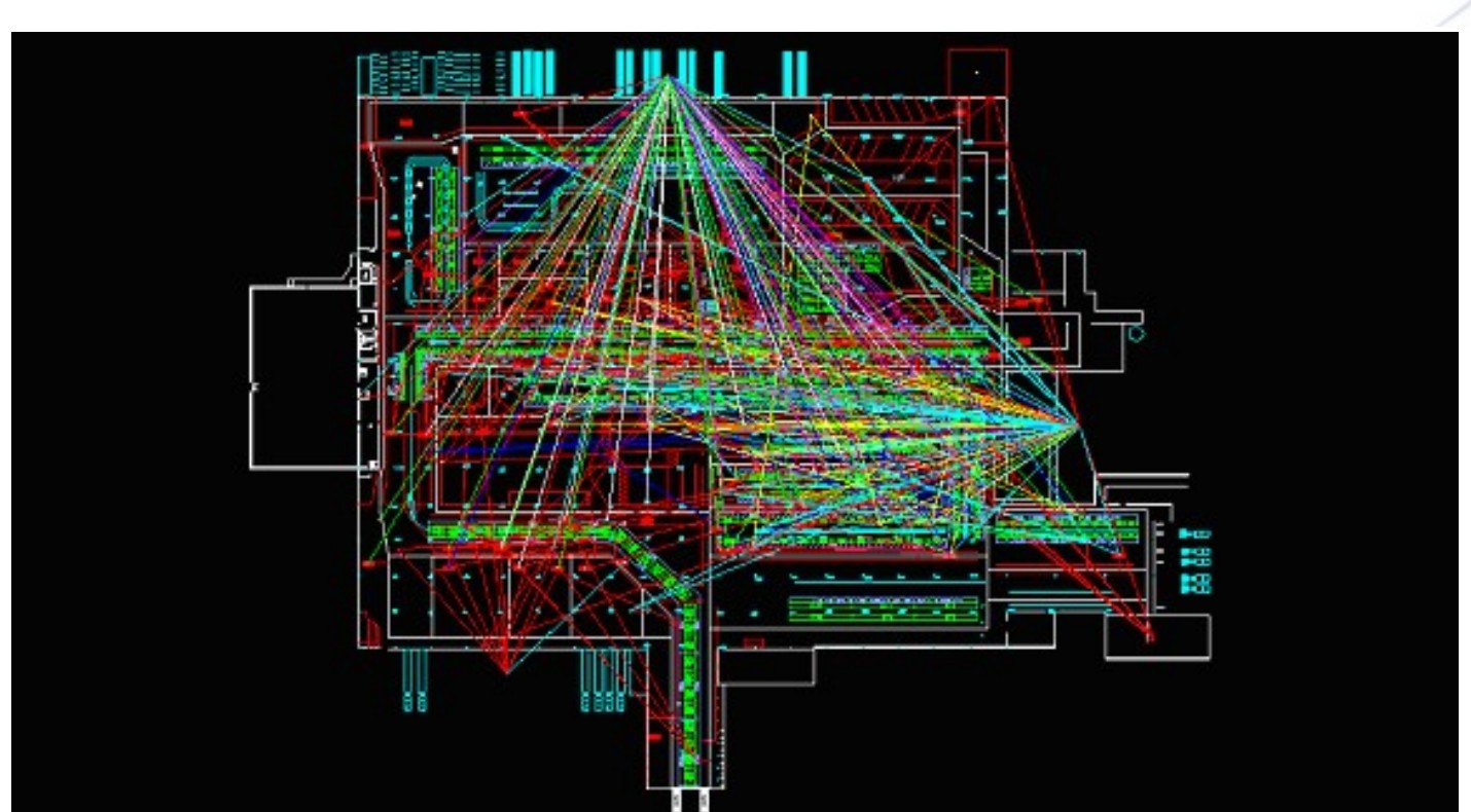 Full-facility material flow, mapped for every routing at once — real VCE work product